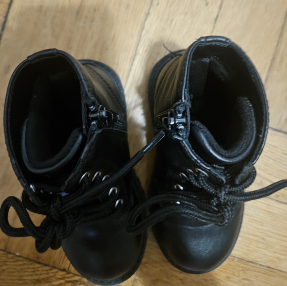 GAP Kids Black Lace-Up Boots - Picture 5 of 7